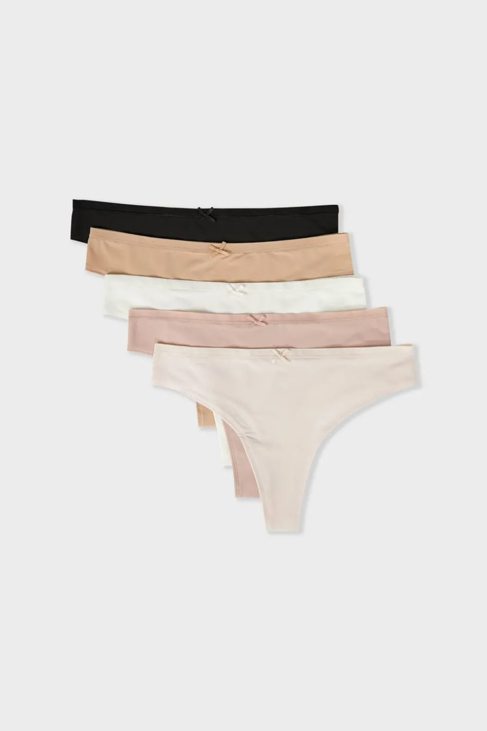 Online ETAM Set de 5 tangas de microfibra MULTICOLOR