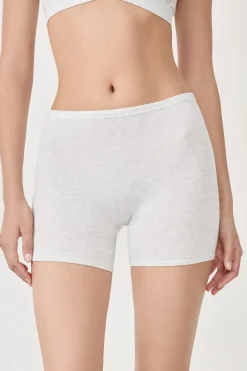 Sale ETAM Short ciclista de algodón orgánico elástico PLATA
