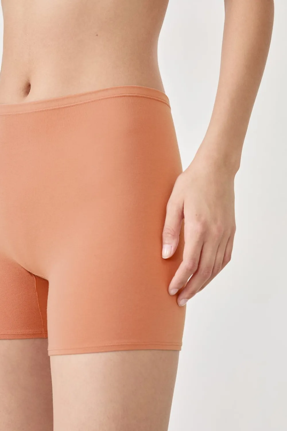 Best ETAM Short ciclista de algodón orgánico elástico ROSA EMPOLVADO