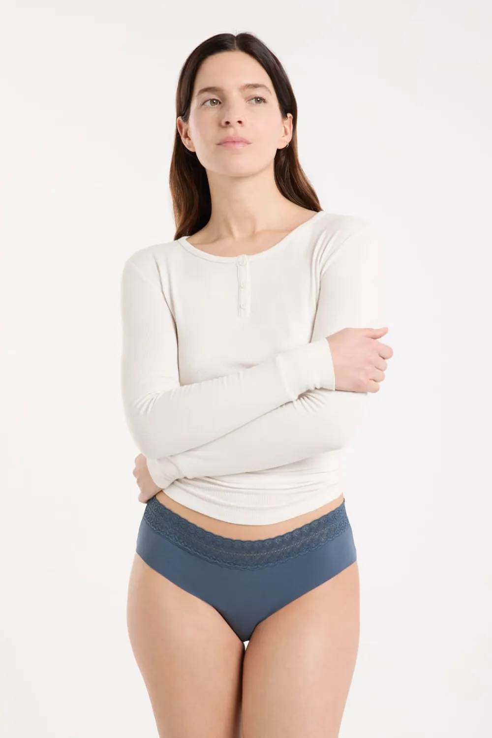 Online ETAM Shorty de algodón sin costuras AZUL PETRÓLEO