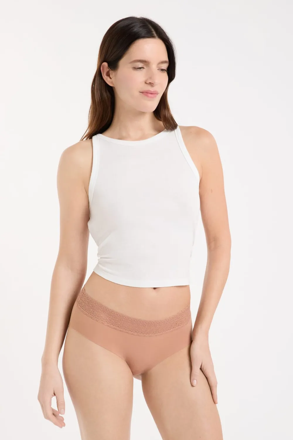 New ETAM Shorty de algodón sin costuras DUNE