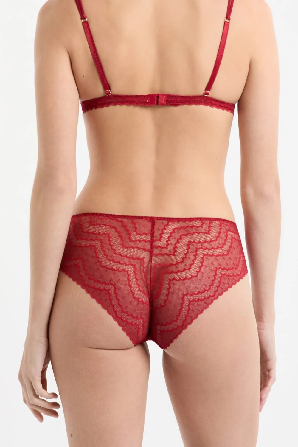 ETAM Shorty en dentelle ROUGE