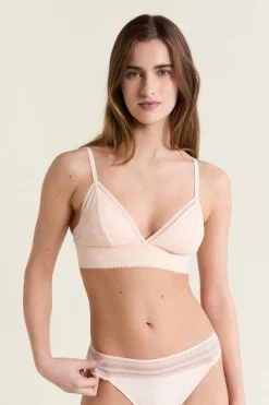 Discount ETAM Soutien-gorge N.8 - Le triangle sans armatures en dentelle BLUSH