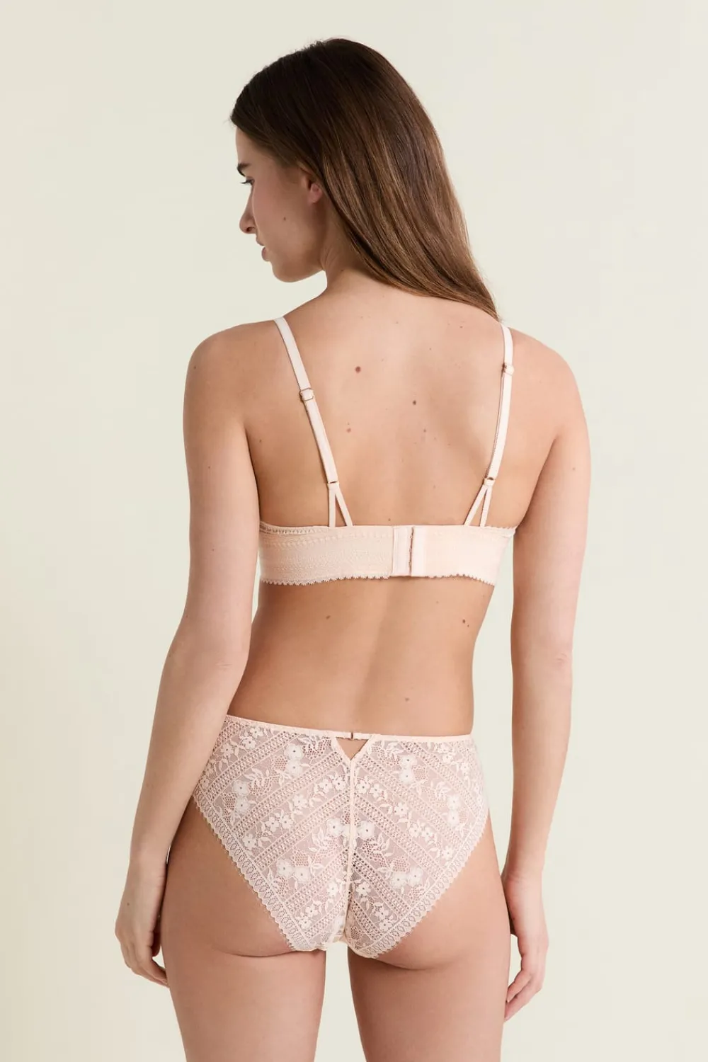 Discount ETAM Soutien-gorge N.8 - Le triangle sans armatures en dentelle BLUSH