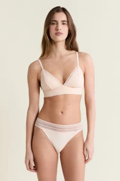 Discount ETAM Soutien-gorge N.8 - Le triangle sans armatures en dentelle BLUSH