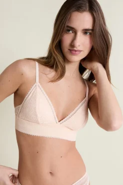 Discount ETAM Soutien-gorge N.8 - Le triangle sans armatures en dentelle BLUSH