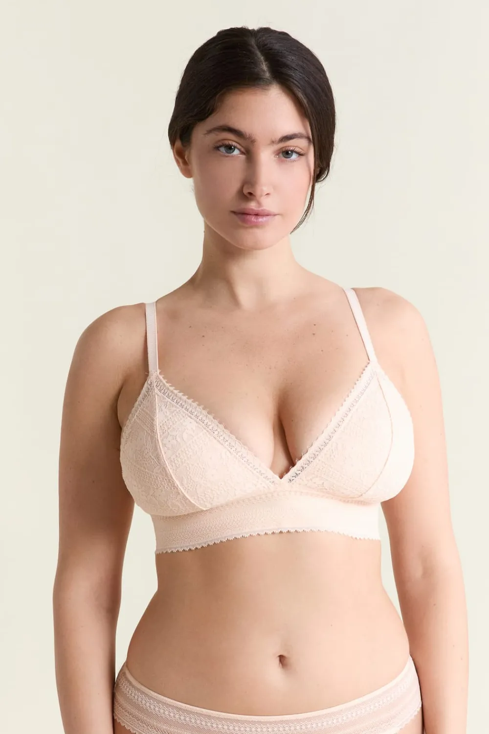 Discount ETAM Soutien-gorge N.8 - Le triangle sans armatures en dentelle BLUSH