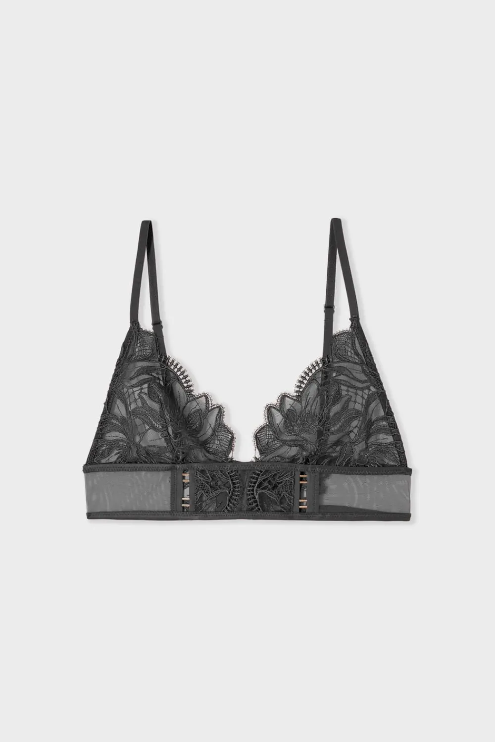 Outlet ETAM Soutien-gorge triangle en guipure NOIR
