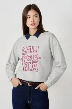 Clearance ETAM Sudadera "California" de algodón GRIS