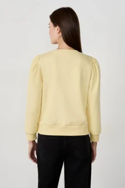 Outlet ETAM Sudadera de algodón AMARILLO P&Aacute;LIDO