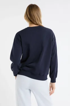 Online ETAM Sudadera de algodón con estampado de paisaje de esquí marino
