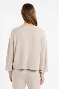 New ETAM Sudadera de pijama con cuello en V MARR&Oacute;N