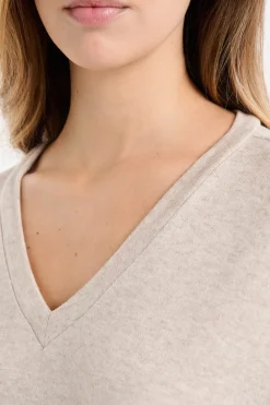 New ETAM Sudadera de pijama con cuello en V MARR&Oacute;N