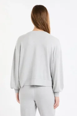 New ETAM Sudadera de pijama con cuello en V GRIS CLARO