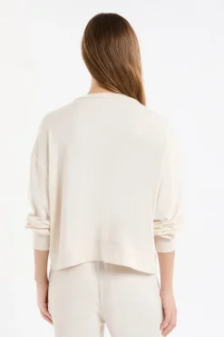 Clearance ETAM Sudadera de pijama con cuello en V BEIGE