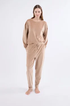 Clearance ETAM Sudadera de pijama de terciopelo TOPO