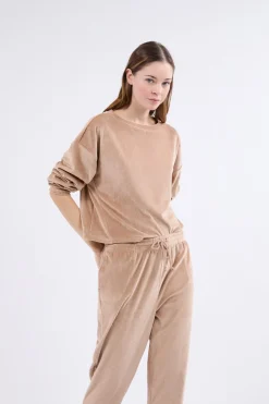 Clearance ETAM Sudadera de pijama de terciopelo TOPO