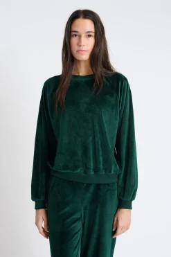 New ETAM Sudadera de pijama de terciopelo VERDE OSCURO