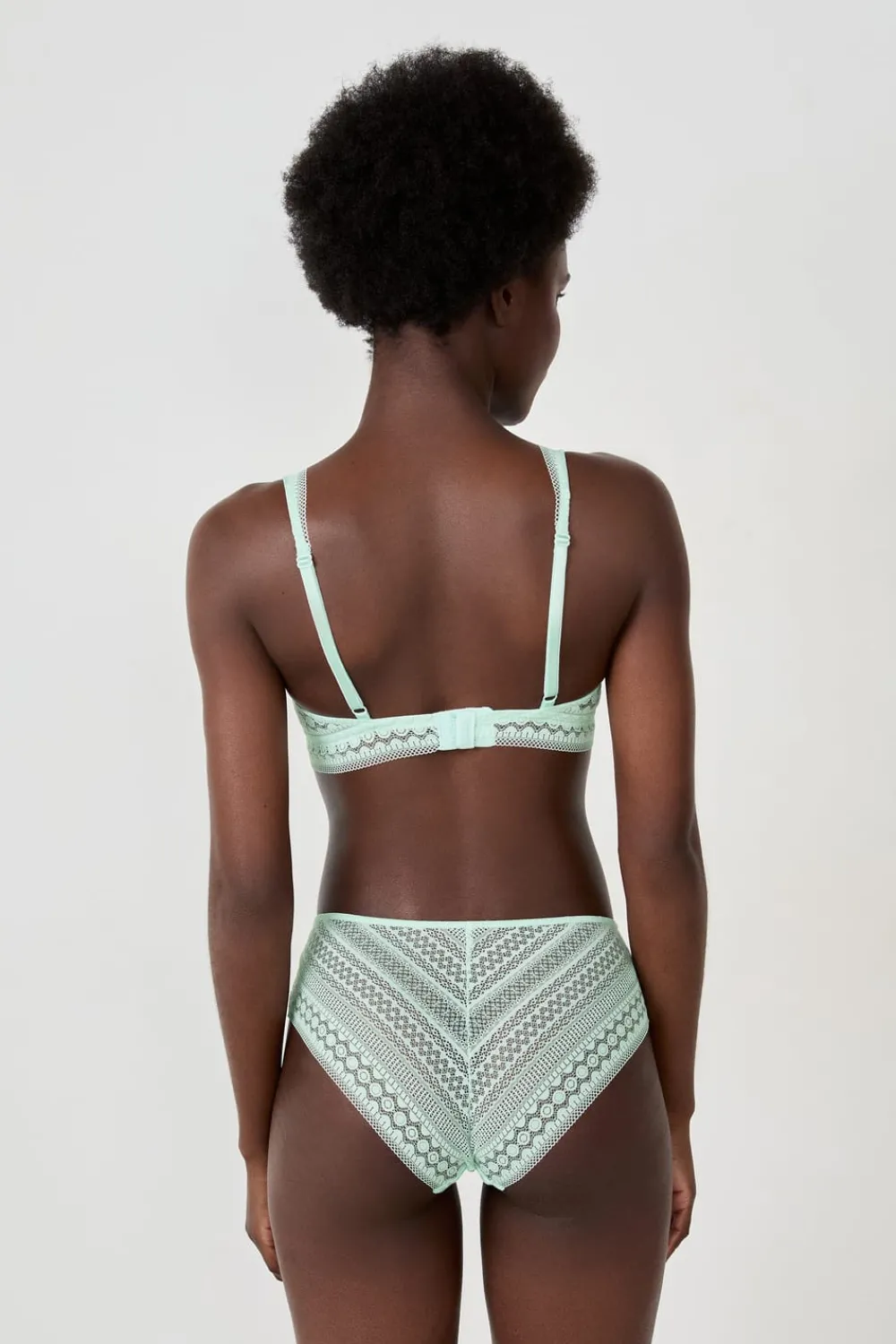 Online ETAM Sujetador foulard de encaje VERDE PÁLIDO