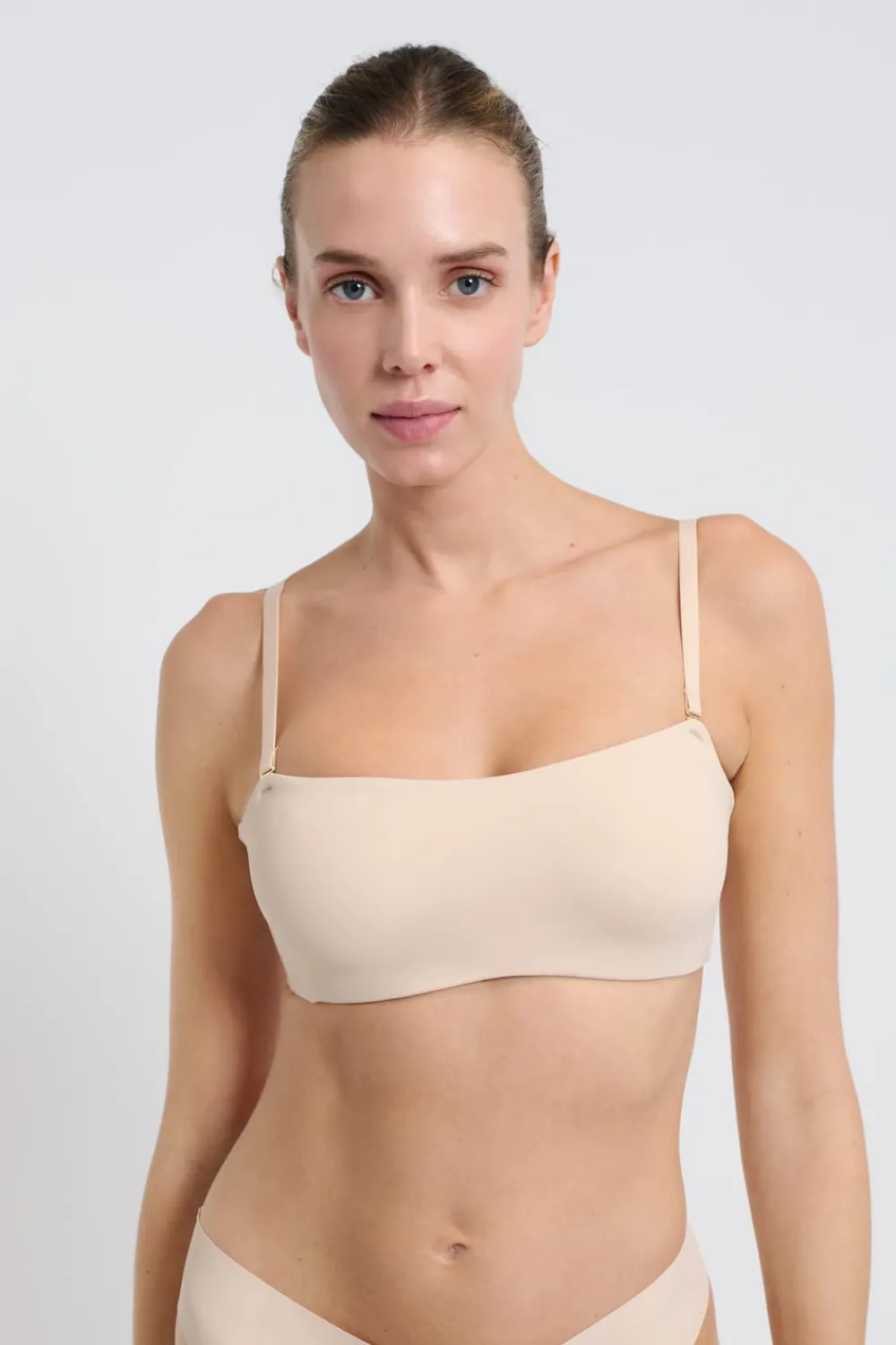 Sale ETAM Sujetador bandeau aros suaves tirantes desmontables C.BEIGE