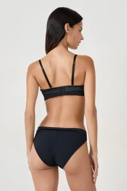 ETAM Sujetador bandeau con finas copas y tirantes desmontables NEGRO