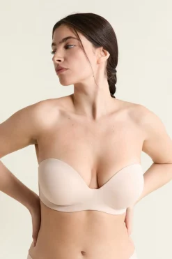 Hot ETAM Sujetador bandeau, copas C-E, tirantes desmontables BLANCO ROTO