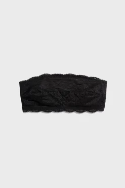 ETAM Sujetador bandeau de encaje NEGRO