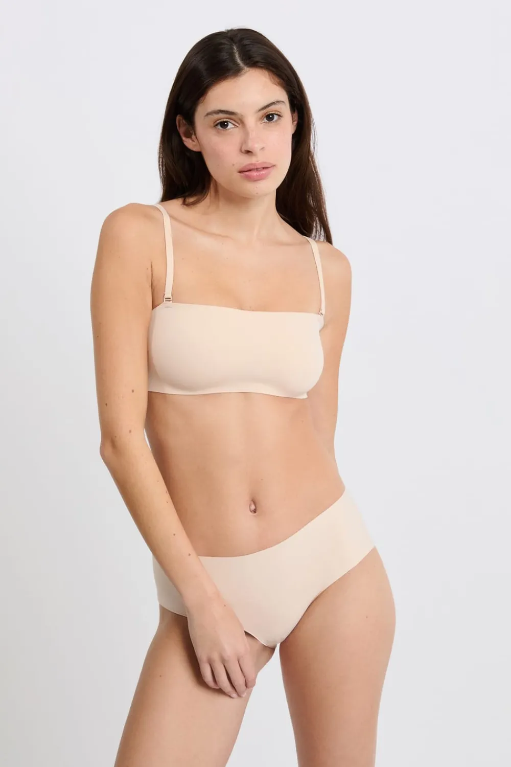 Sale ETAM Sujetador bandeau de microfibra BLANCO ROTO