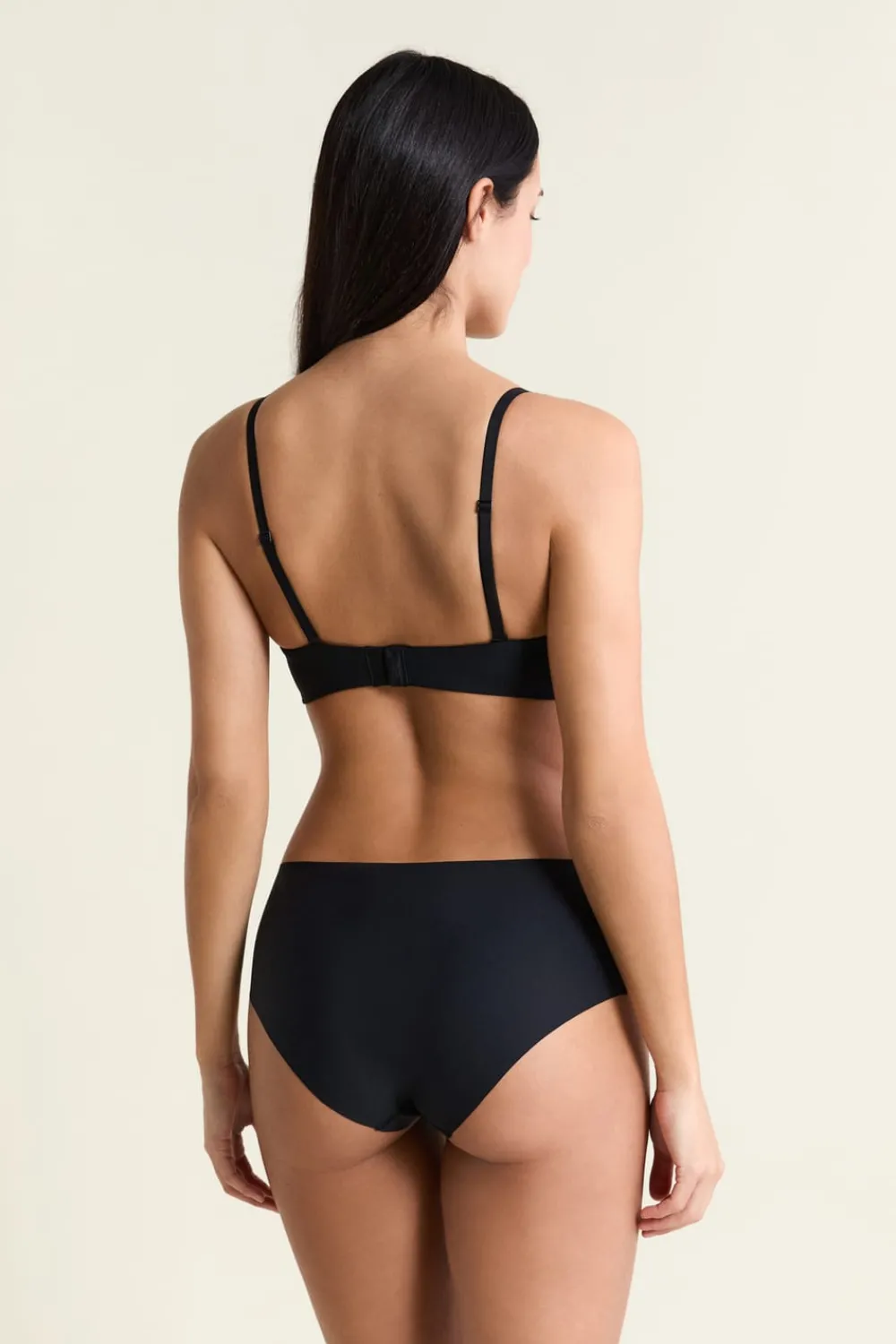 Best ETAM Sujetador bandeau de microfibra NEGRO