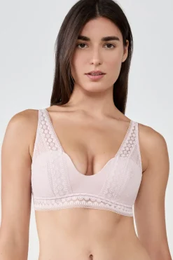 Outlet ETAM Sujetador bandeau foulard ROSA EMPOLVADO