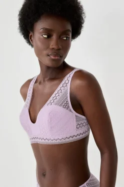 Hot ETAM Sujetador bandeau foulard de encaje LILA