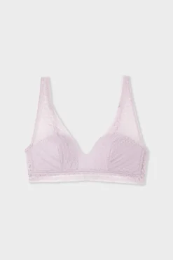 Hot ETAM Sujetador bandeau foulard de encaje LILA