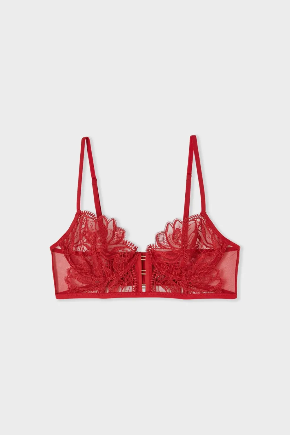 Outlet ETAM Sujetador bustier de bordado ROJO