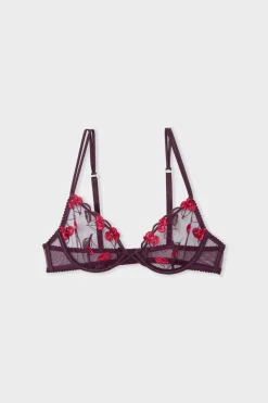 Best ETAM Sujetador con estampado de cerezas MORADO