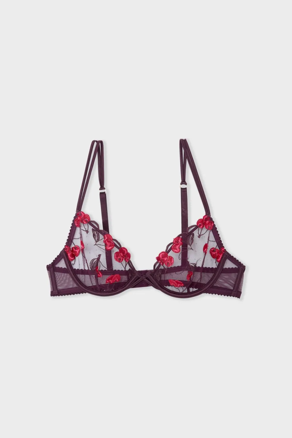 Best ETAM Sujetador con estampado de cerezas MORADO