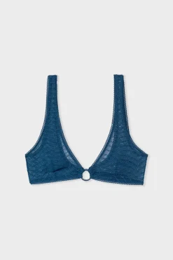 Clearance ETAM Sujetador de encaje AZUL PETR&Oacute;LEO