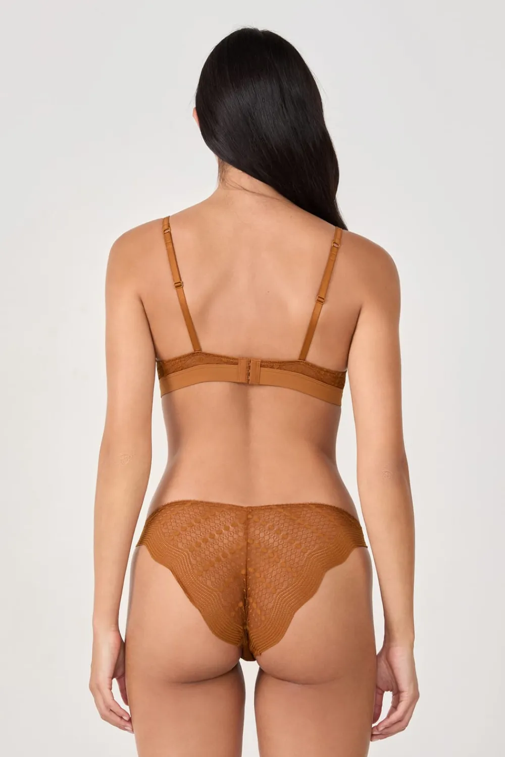 Sale ETAM Sujetador N. 9 - Balconet de encaje MARRÓN