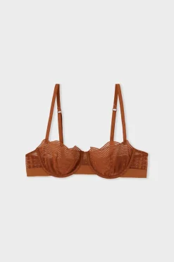 Sale ETAM Sujetador N. 9 - Balconet de encaje MARRÓN