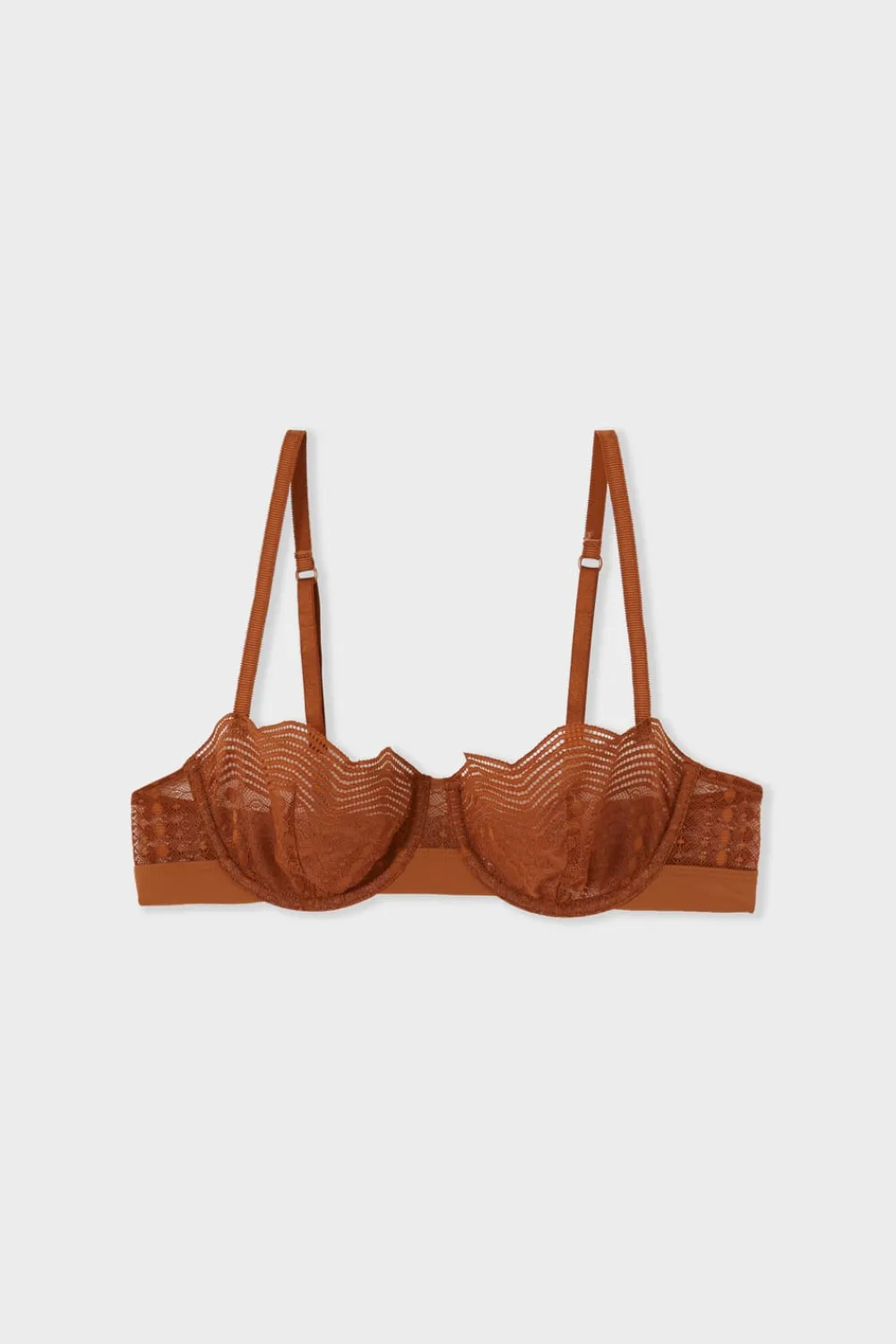 Sale ETAM Sujetador N. 9 - Balconet de encaje MARRÓN
