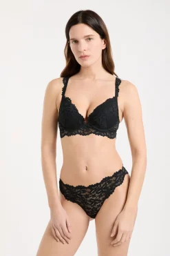 Discount ETAM Sujetador Nº 2 - El push-up escote pronunciado NEGRO