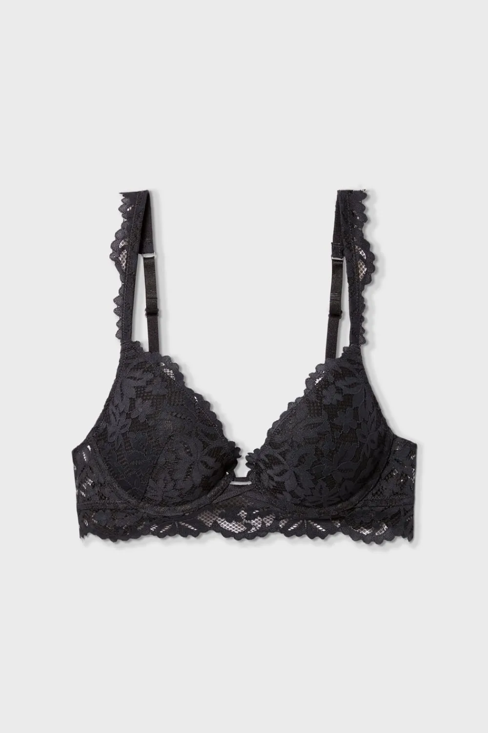Discount ETAM Sujetador Nº 2 - El push-up escote pronunciado NEGRO