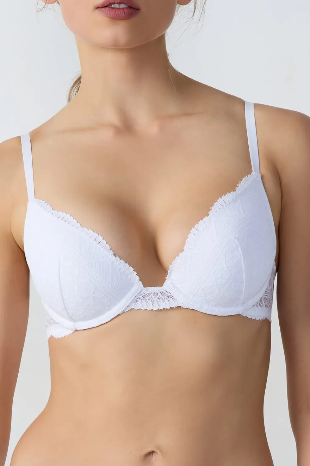 Hot ETAM Sujetador Nº 2 - Push up escote pronunciado BLANCO
