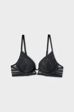 Clearance ETAM Sujetador N. 2 - Push-up escote pronunciado NEGRO