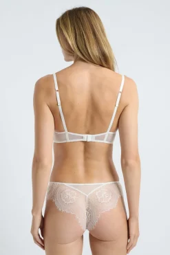 Discount ETAM Sujetador N.7 - Balconette con lazo de encaje BLANCO ROTO
