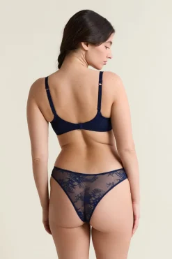 Discount ETAM Sujetador N.9 - Balconnet con bordado marino