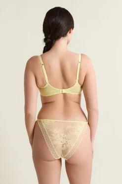 Sale ETAM Sujetador N.9 - Balconnet con bordado AMARILLO P&Aacute;LIDO.