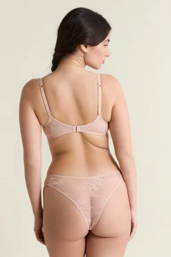 Best ETAM Sujetador N.9 - Balconnet con bordado rosa nude