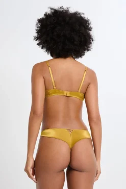 Sale ETAM Sujetador N.9 - Balconnet con bordado floral AMARILLO &Aacute;CIDO