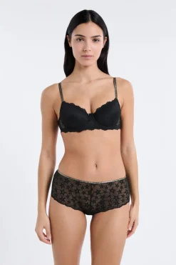 Clearance ETAM Sujetador N.4 - Copas finas brillantes NEGRO