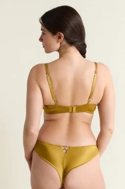 Clearance ETAM Sujetador N.4 - Copas finas con bordado floral AMARILLO &Aacute;CIDO